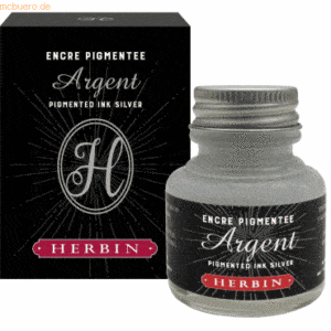 4 x Herbin Kalligraphie-Tinte 30ml deckend silber