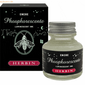 4 x Herbin Füllertinte phosphoreszierend 30ml