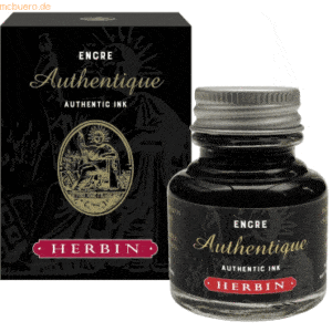 4 x Herbin Schreibtinte dokumentenecht schwarz 30ml