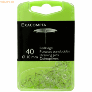 Exacompta Reißnägel 10mm glasklar VE=40 Stück