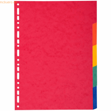 25 x Exacompta Register A4 Manila-Karton 5-teilig blanko farbig