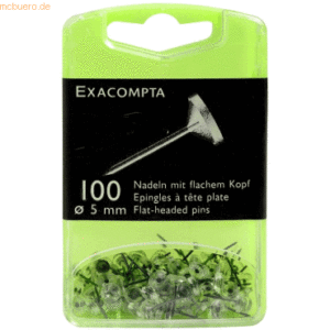 Exacompta Flachkopfnadeln 5mm VE=100 Stück kristall