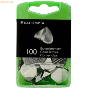 10 x Exacompta Briefecken silber VE=100 Stück