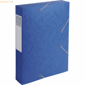 Exacompta Dokumentenbox A4 Manila Karton blau 60 mm