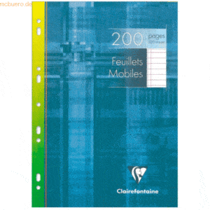 Clairefontaine Ringbucheinlagen A4 90g/qm liniert VE=100 Blatt