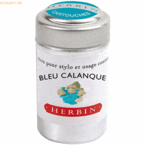 6 x Herbin Tintenpatronen VE=Dose mit 6 Stück bleu calanque