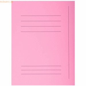 Exacompta Aktenmappe Jura A4 3 Klappen Karton VE=50 Stück rosa