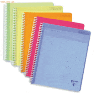 5 x Clairefontaine Meetingbook A4 farblos sortiert VE=80 Blatt