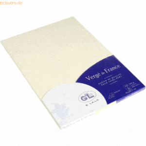 4 x Lalo Papier Verge A4 210g/qm VE=25 Blatt elfenbein