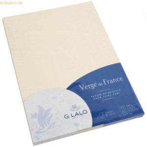 4 x Lalo Papier Verge A4 160g/qm VE=50 Blatt elfenbein