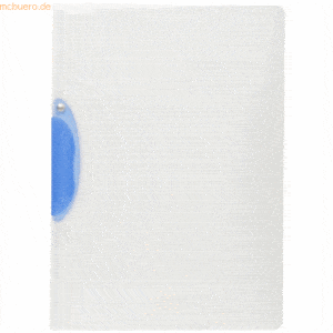 25 x Exacompta Cliphefter Clip-Design A4 PP transparent Clip blau