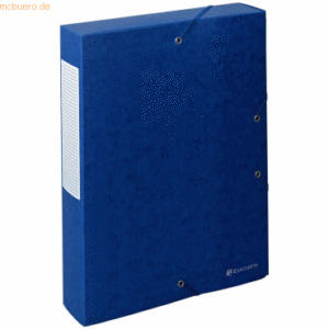 10 x Exacompta Sammelbox Scotten A4 60mm blau