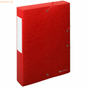 10 x Exacompta Sammelbox Scotten A4 60mm rot