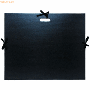 Exacompta Zeichenmappe 50x65cm mit Bändern und Griff schwarz