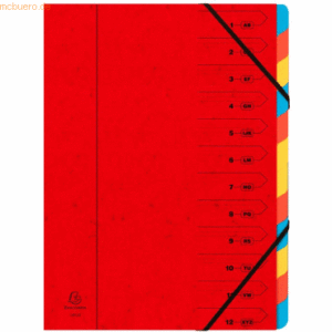 Exacompta Ordnungsmappe Nature Future A4 12-teilig rot