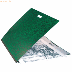 Exacompta Zeichenmappe Annonay 52x72 mit Bändern und Griff grün