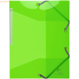 15 x Exacompta Eckspannmappe Iderama A4 P 500my transluzent anisgrün