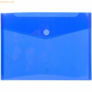 10 x Exacompta Prospekttasche mit Klettverschluss A4 blau VE=5 Stück