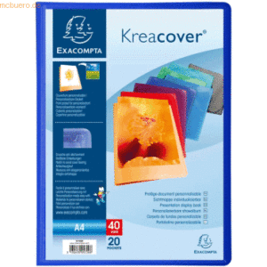 20 x Exacompta Sichtbuch Kreacover A4 20 Hüllen farbig sortiert