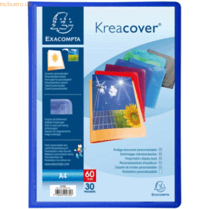 12 x Exacompta Sichtbuch Kreacover A4 30 Hüllen farbig sortiert