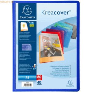 12 x Exacompta Sichtbuch Kreacover A4 40 Hüllen farbig sortiert