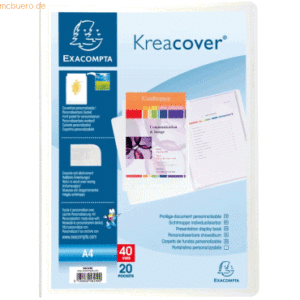 20 x Exacompta Sichtbuch Kreacover A4 20 Hüllen weiß