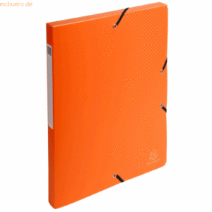 8 x Exacompta Sammelbox Uni A4 25mm PP orange