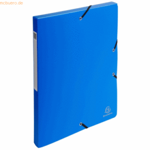 4 x Exacompta Sammelbox Uni A4 25mm PP hellblau