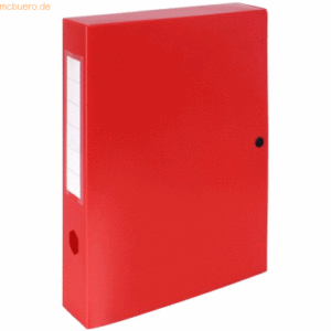 10 x Exacompta Sammelbox A4 60mm PP rot