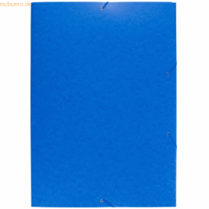 10 x Exacompta Eckspannmappe A2 Manila-Karton 600g blau