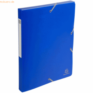 8 x Exacompta Sammelbox Uni A4 40mm PP blau