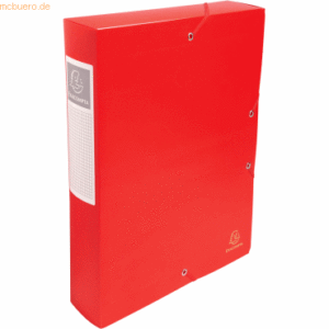 8 x Exacompta Sammelbox Uni A4 60mm PP rot