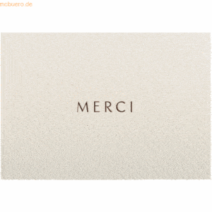5 x Lalo Klapp-Karte & Umschlag Dorure de france C6 'MERCI'