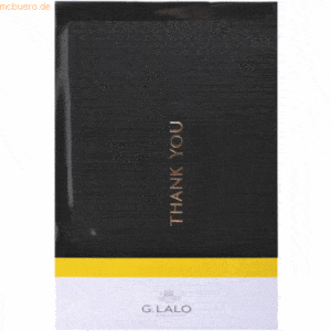 5 x Lalo Klapp-Karte & Umschlag Dorure de france C6 'THANK YOU'