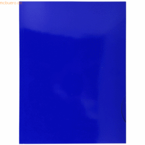 Exacompta Präsentationsmappe Chromolux A4 Karton 250g blau
