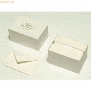 Lalo Karte & Umschlag Schatulle Mode de Paris VE=30 Stück weiß