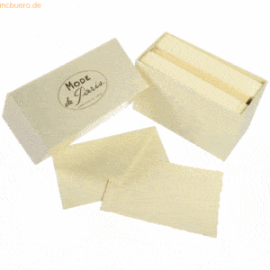2 x Lalo Karte & Umschlag Schatulle Mode de Paris VE=30 Stück elfenbei