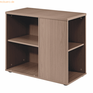 mcbuero.de Anstellcontainer BxTxH 400x800x720-760mm Nussbaum