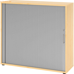 mcbuero.de Rollladenschrank 3OH BxTxH 120x40x110cm Griff BS Ahorn/Silb