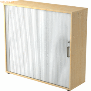 mcbuero.de Rollladenschrank 3OH BxTxH 120x40x110cm Griff SG Ahorn/Silb