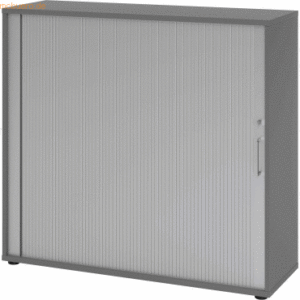 mcbuero.de Rollladenschrank 3OH BxTxH 120x40x110cm Griff BS Graphit/Si