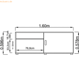 mcbuero.de Sideboard 160x40x59