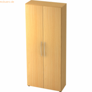 mcbuero.de Schrank Basic 5 OH BxTxH 80x33x188cm Griff BM Buche/Buche