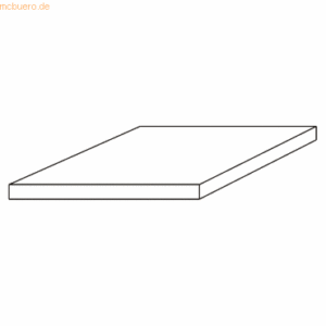 mcbuero.de Einlegboden für Schränke Solid 400x400mm Ahorn