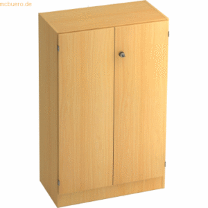 mcbuero.de Schrank Solid 3OH BxTxH 80x42x127cm Griff SG Buche/Buche