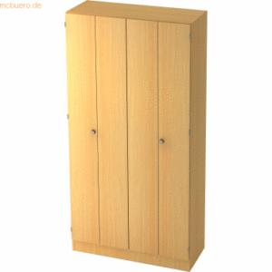 mcbuero.de Falttürenschrank Solid 5OH BxTxH 100x42x200