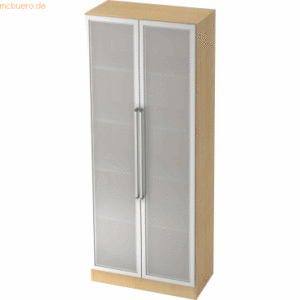 mcbuero.de Glastürenschrank Solid 5OH BxTxH 80x42x200