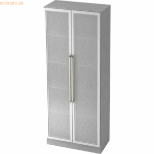 mcbuero.de Glastürenschrank Solid 5OH BxTxH 80x42x200