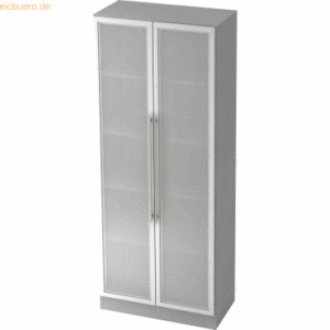 mcbuero.de Glastürenschrank Solid 5OH BxTxH 80x42x200