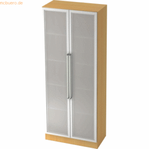 mcbuero.de Glastürenschrank Solid 5OH BxTxH 80x42x200